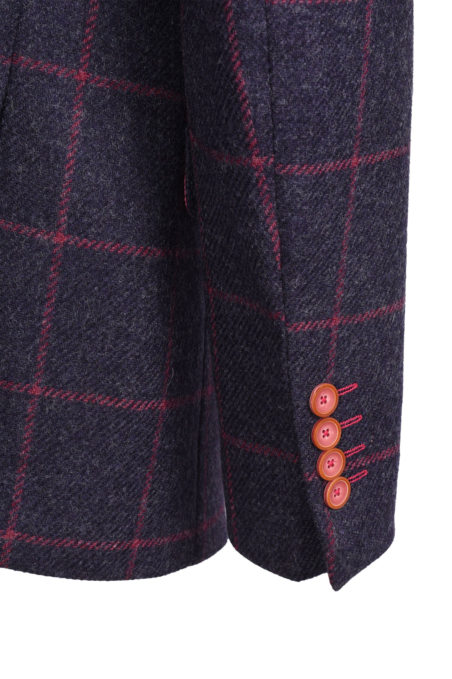 Mazzelli Jacket and Waistcoat Navy/Pink Check