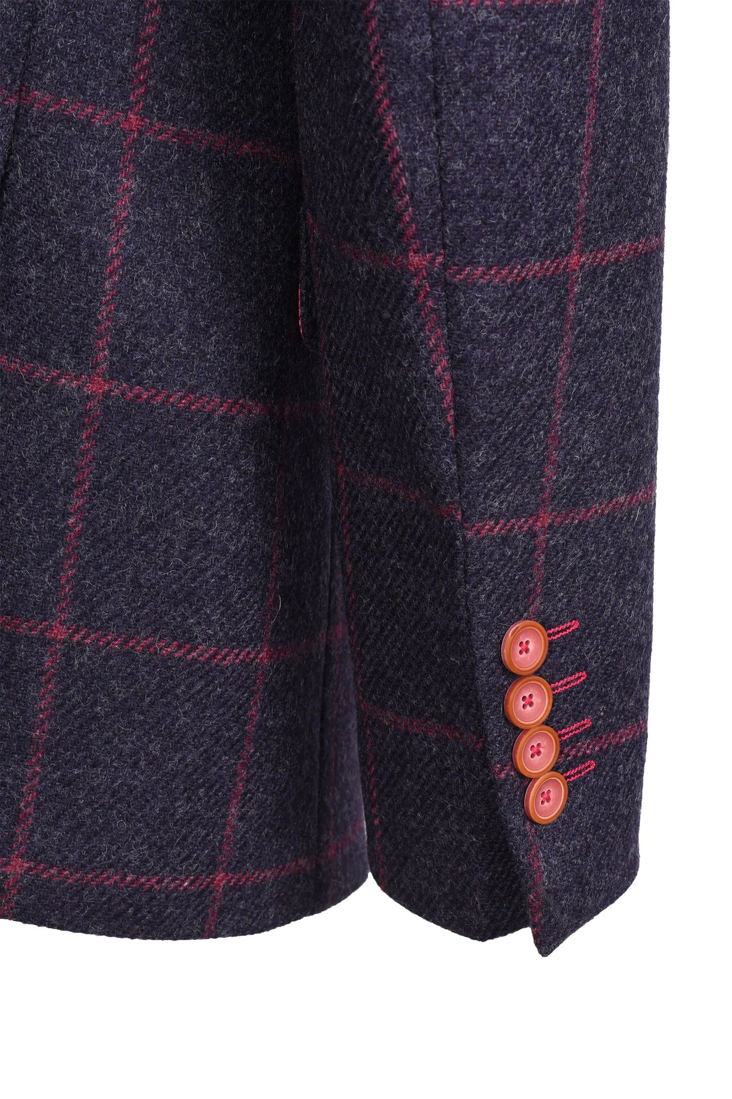 Mazzelli Jacket and Waistcoat Navy/Pink Check Mazzelli