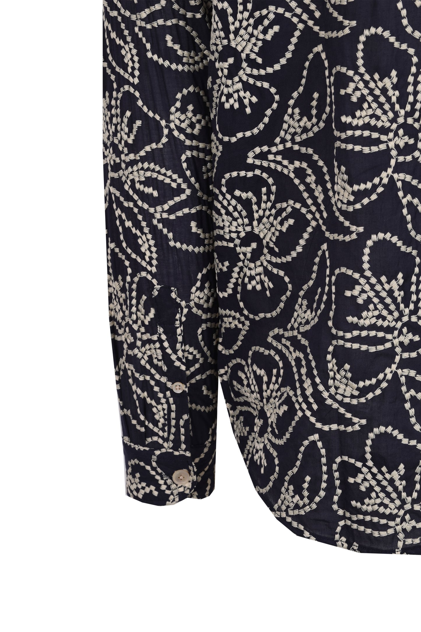 PAUL SMITH LS REG FIT FLORAL SHIRT NAVY