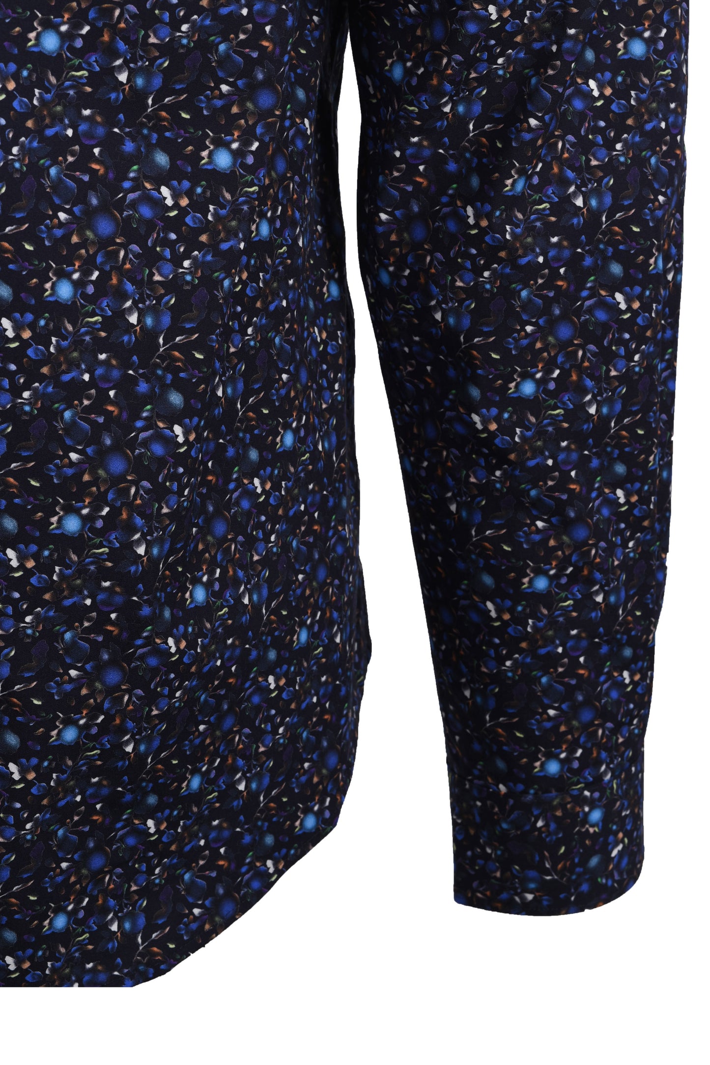 PAUL SMITH PATTERNED LS TAILORED FIT SHIRT BLUE