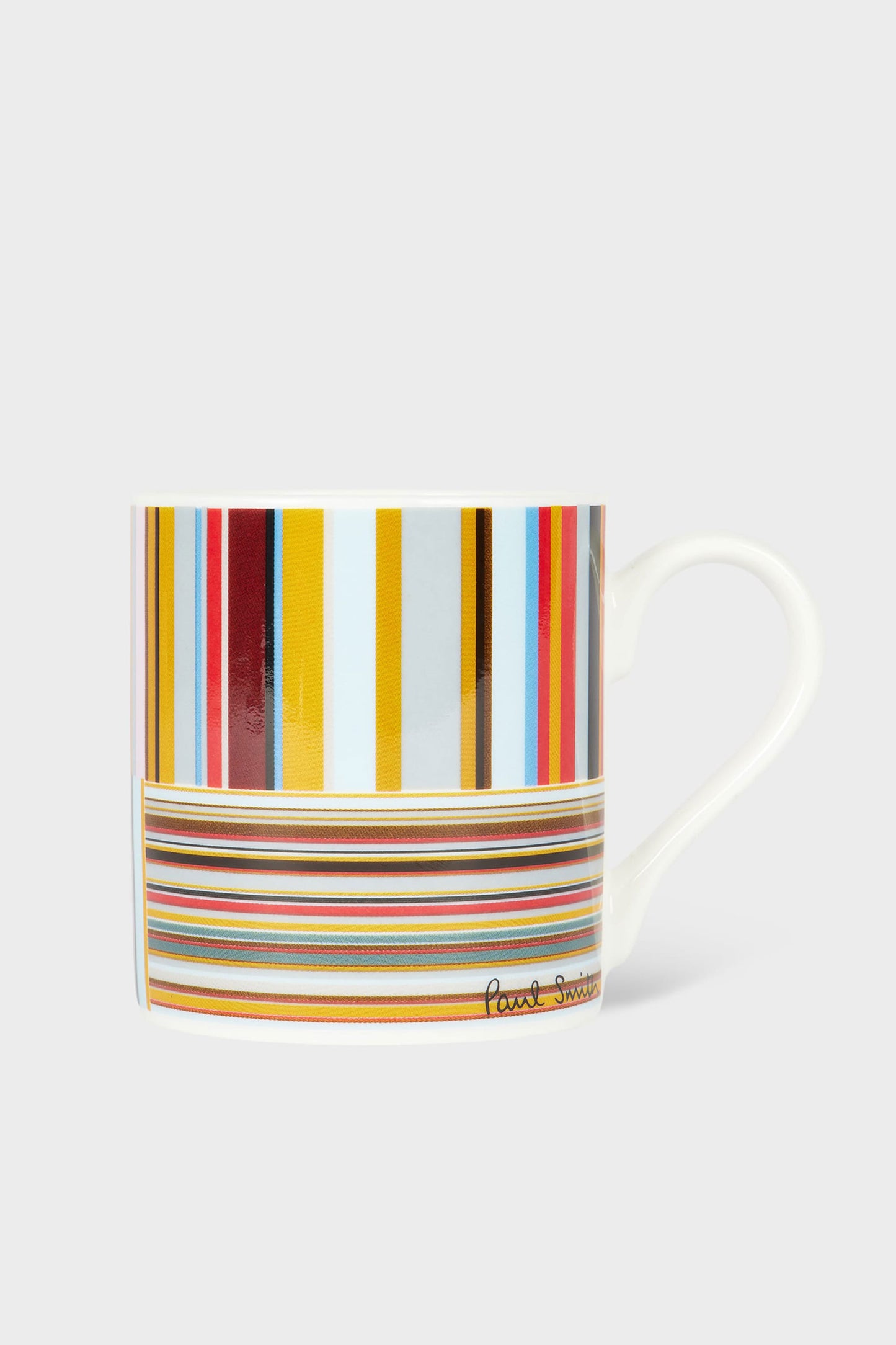 Paul Smith Mixed 'Signature Stripe' Bone China Mug Multi-Colour Check