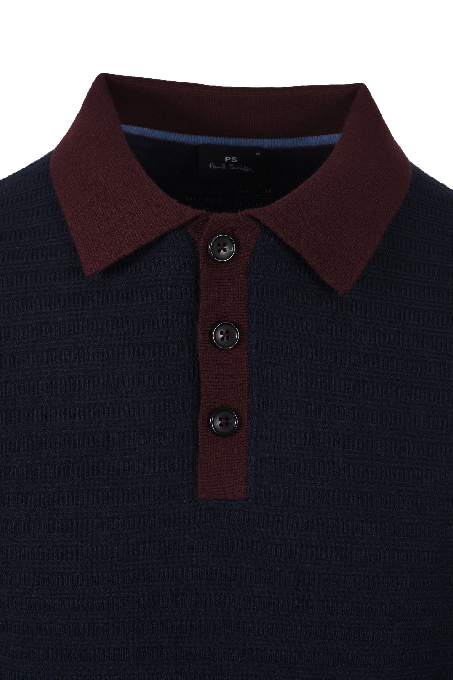 Paul Smith Long Sleeve Knitted Polo Dark Navy