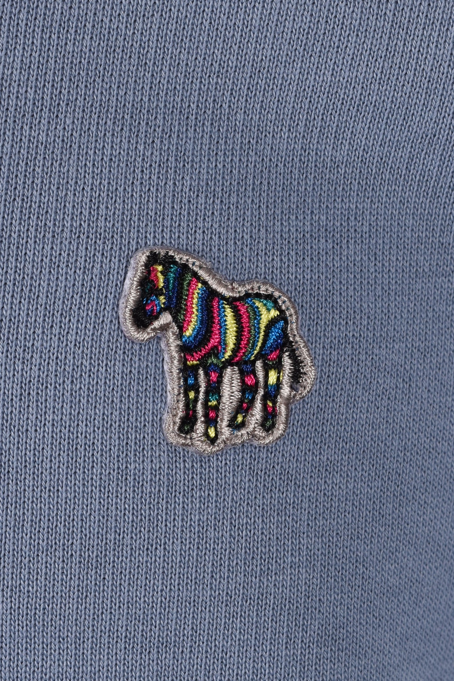 Paul Smith Reg Fit Zebra Half Zip Greyish Blue