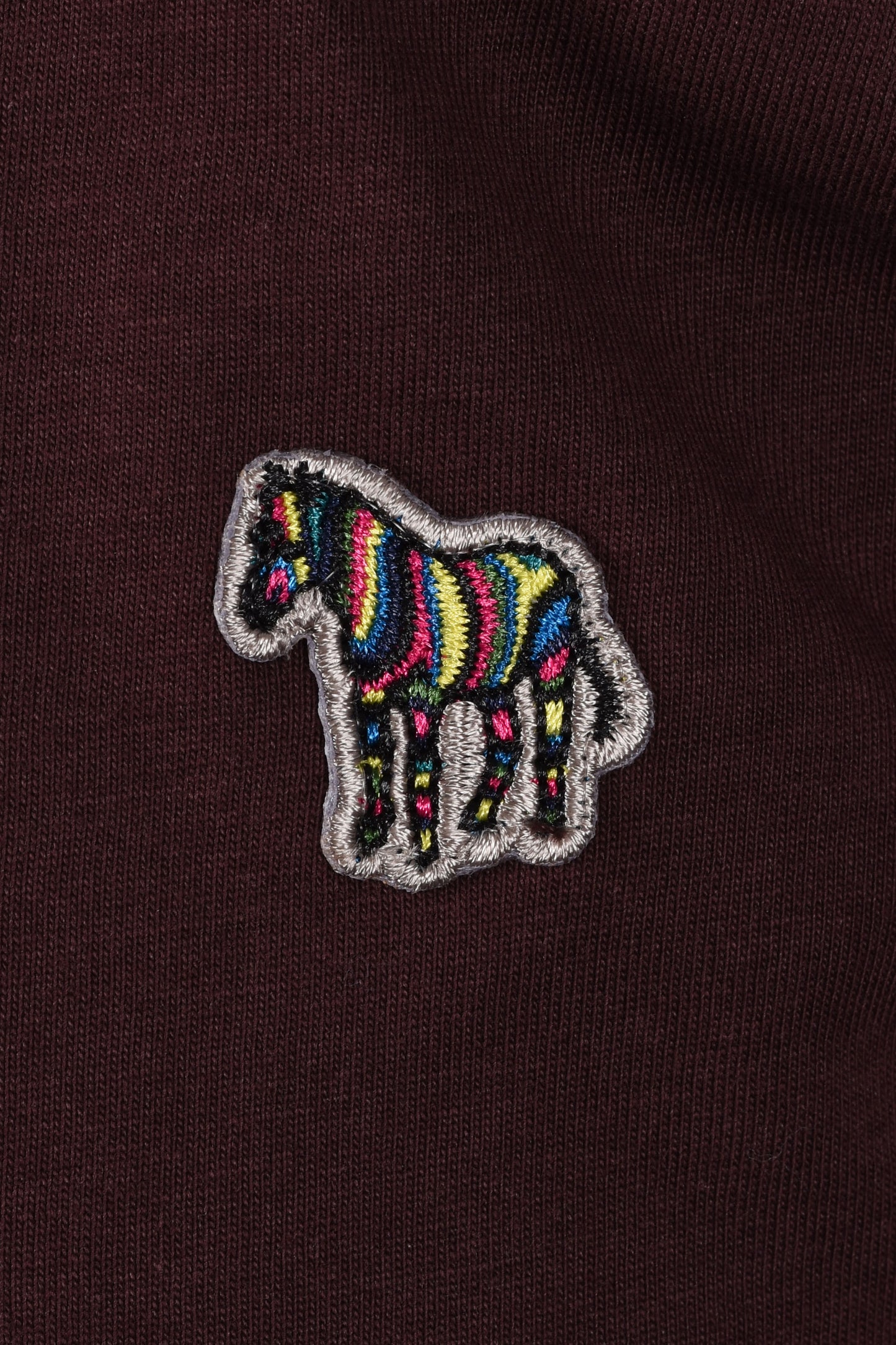Paul Smith Reg Fit Zebra T-Shirt Burgundy