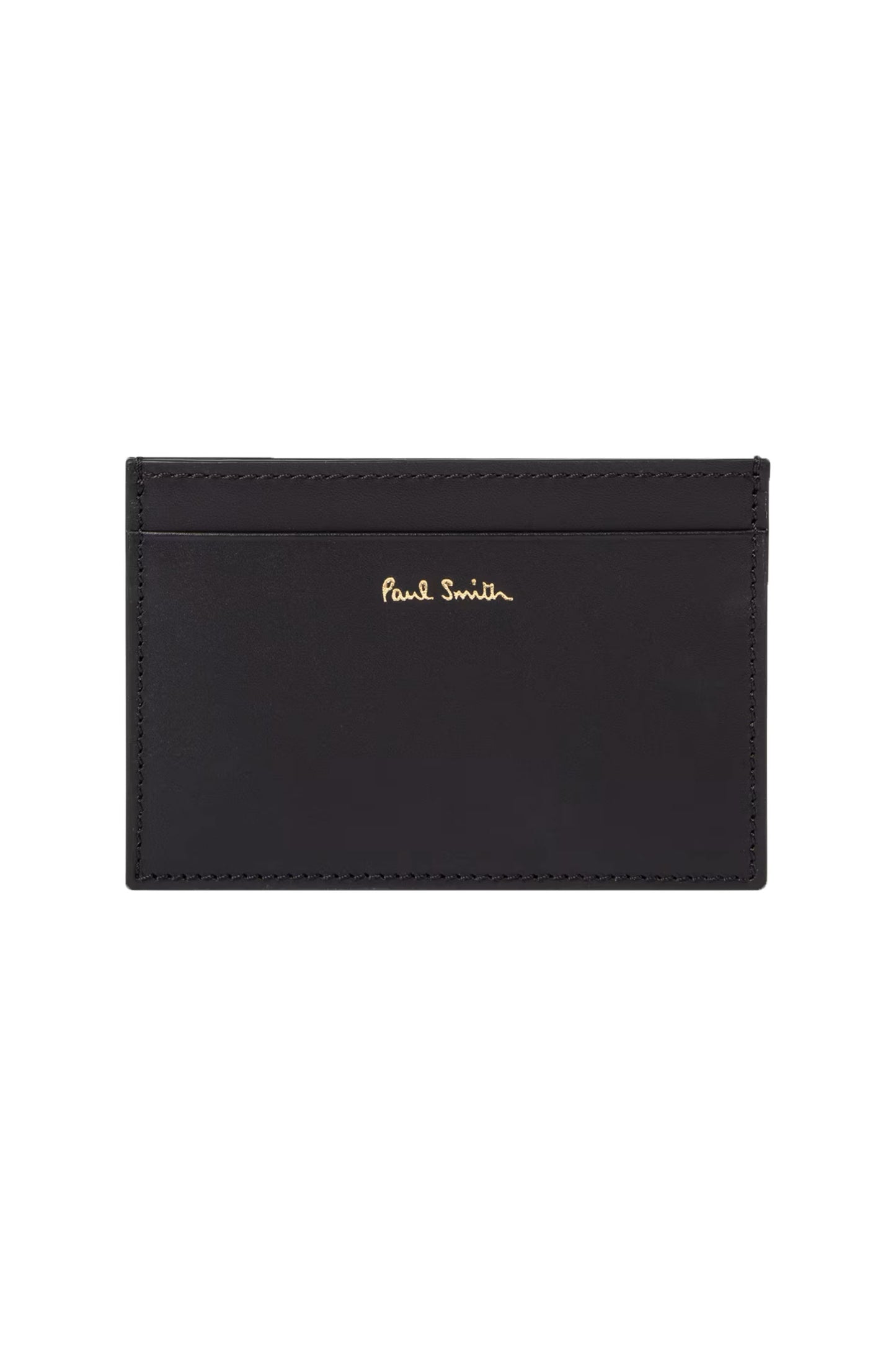Paul Smith Signature Stripe Leather Card Holder Black