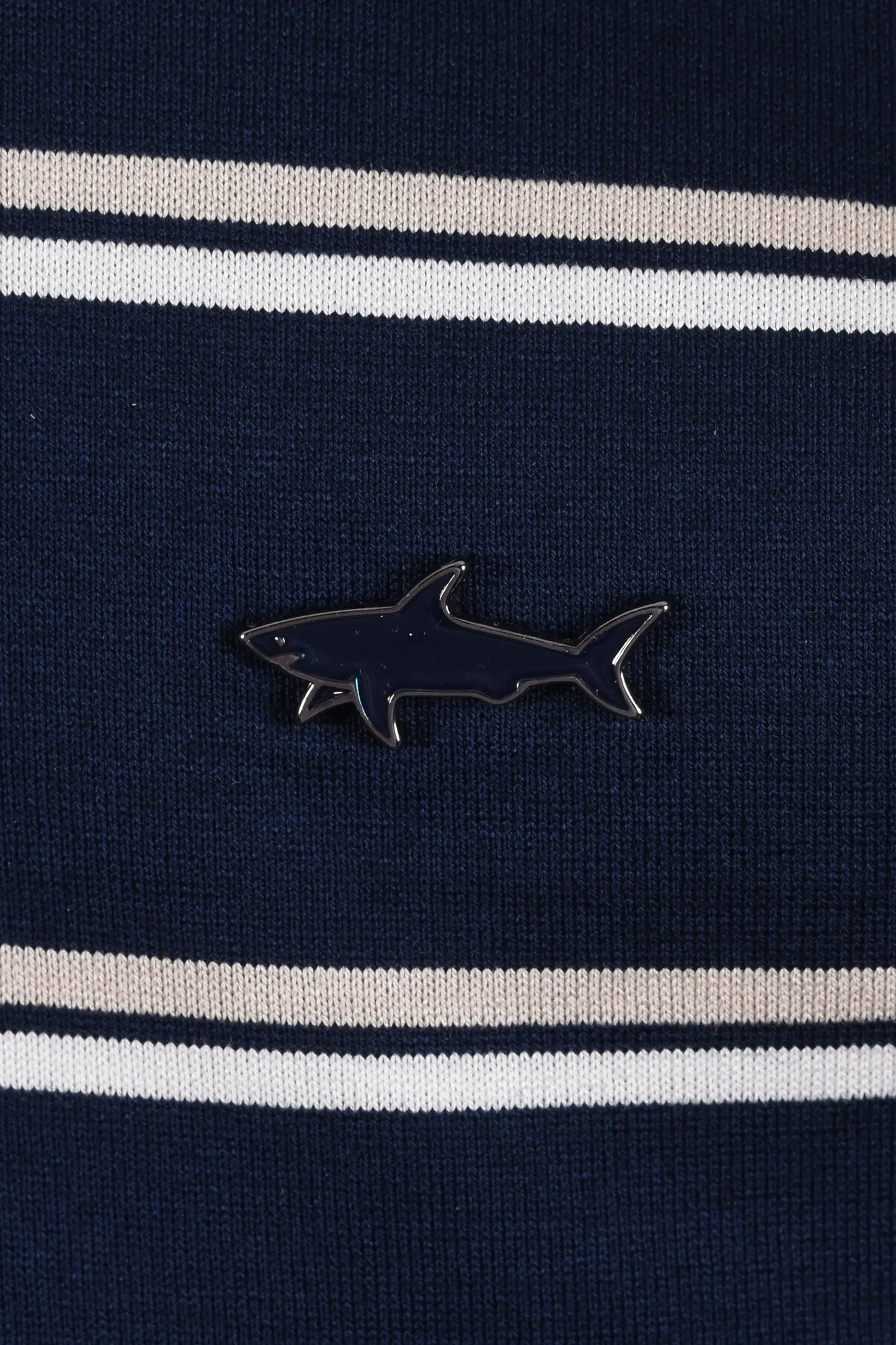 Paul & Shark POLO SHIRT NAVY BEIGE CREAM STRIPE Paul & Shark