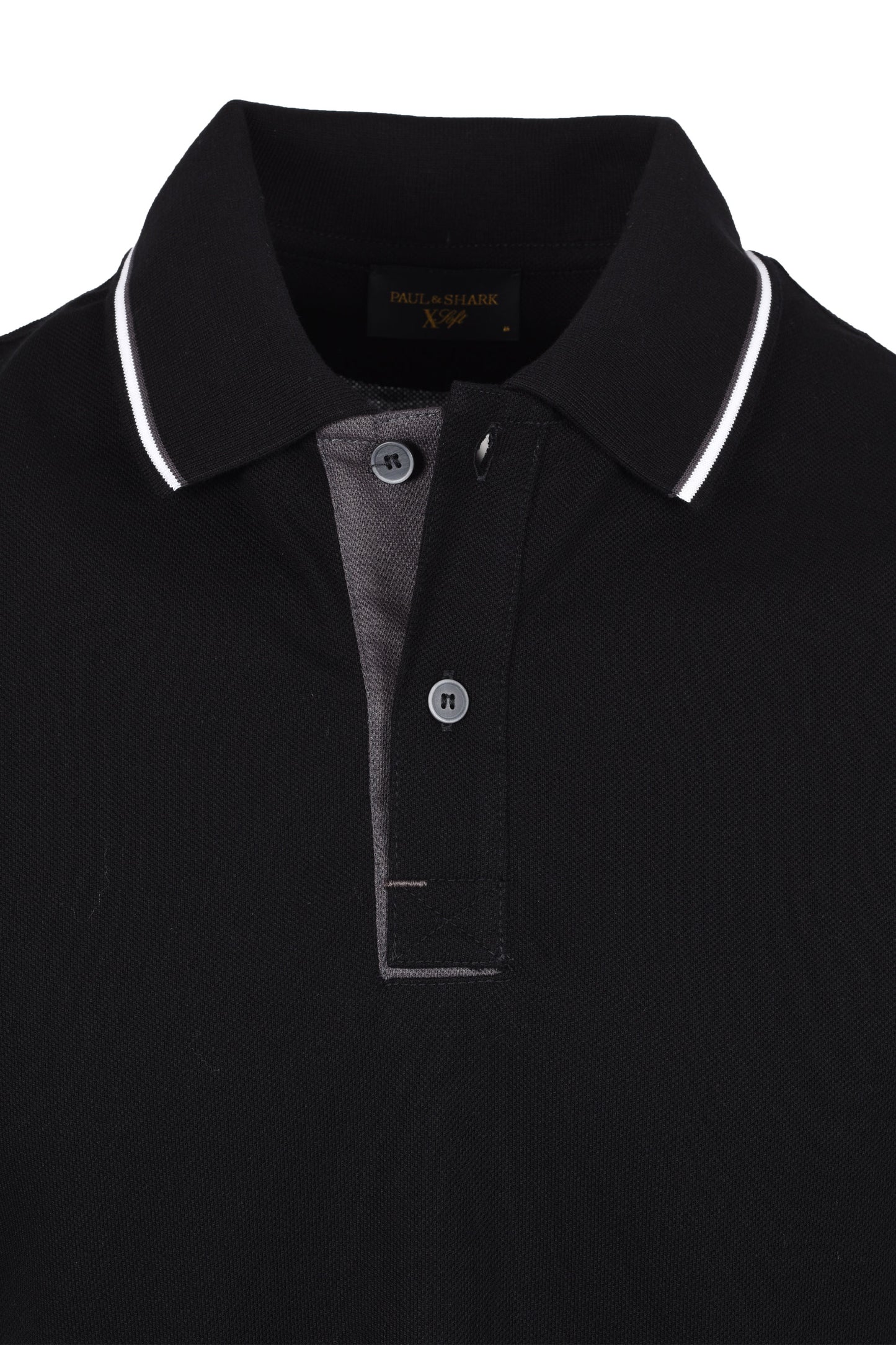 Paul & Shark Tipped Polo Shirt Black