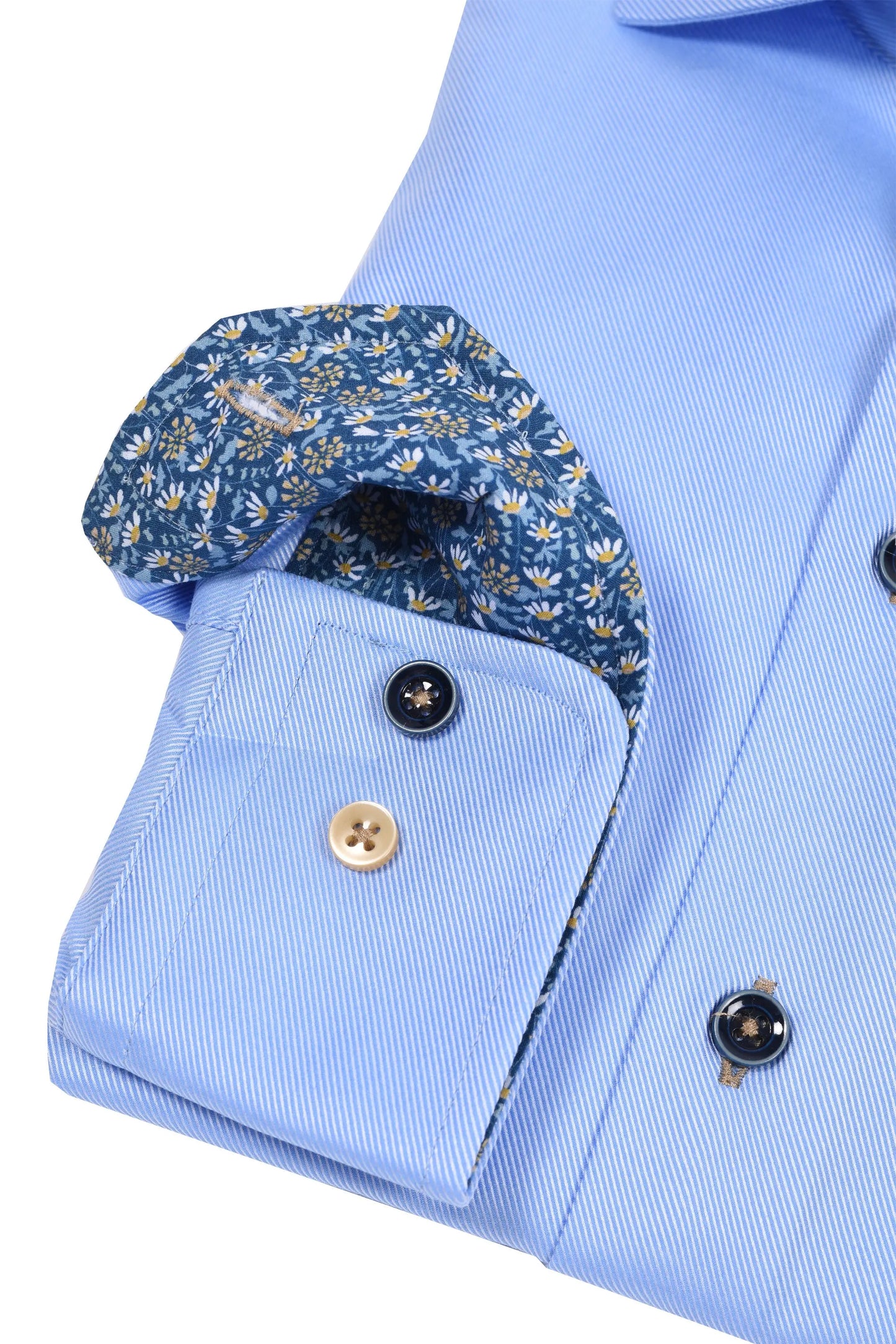 R2 Long Sleeved Cut Away Collar Shirt Light Blue R2