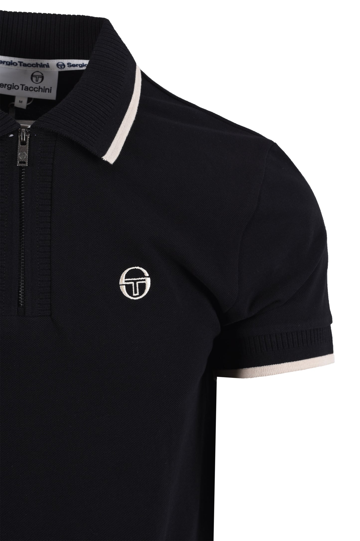 SERGIO TACCHINI DAVIDE POLO SHIRT BLACK Sergio Tacchini Michael Stewart Menswear Polo Shirts
