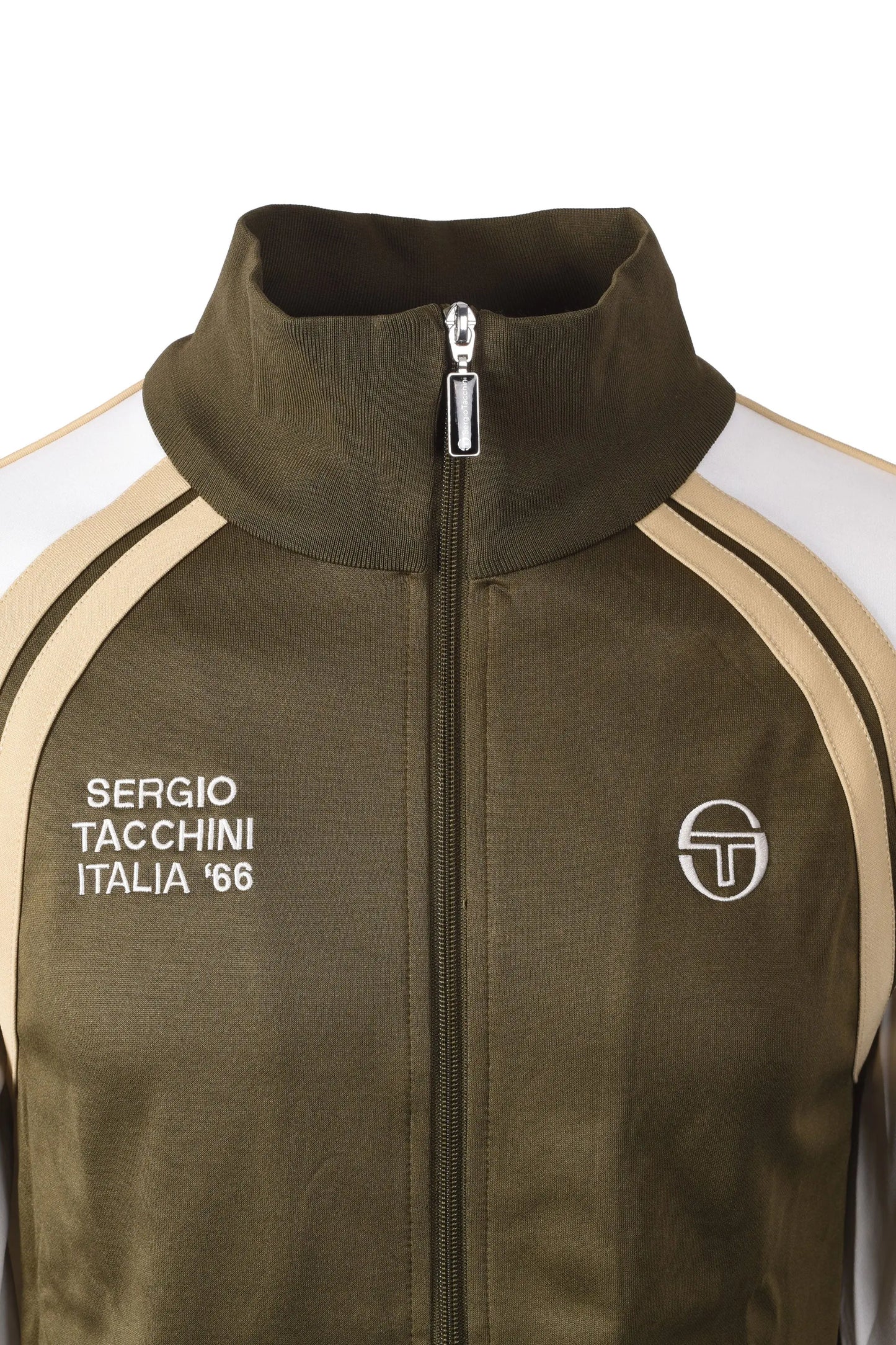 SERGIO TACCHINI GHIBLI DAVIS TRACK TOP DARK OLIVE/GARDENIA/MOJAVE DES Sergio Tacchini