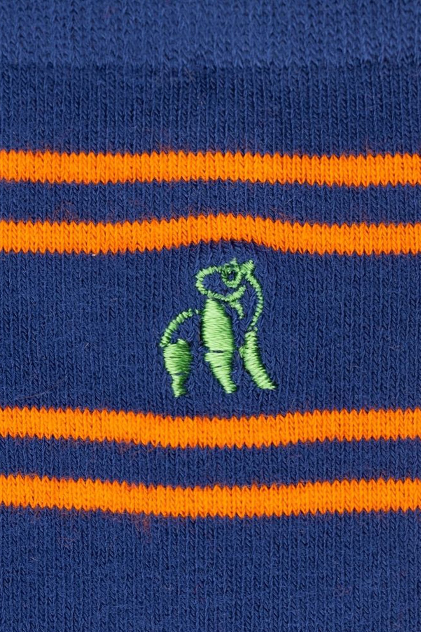 SWOLE PANDA BAMBOO SOCKS NAVY ORANGE STRIPE Swole Panda Michael Stewart Menswear Socks