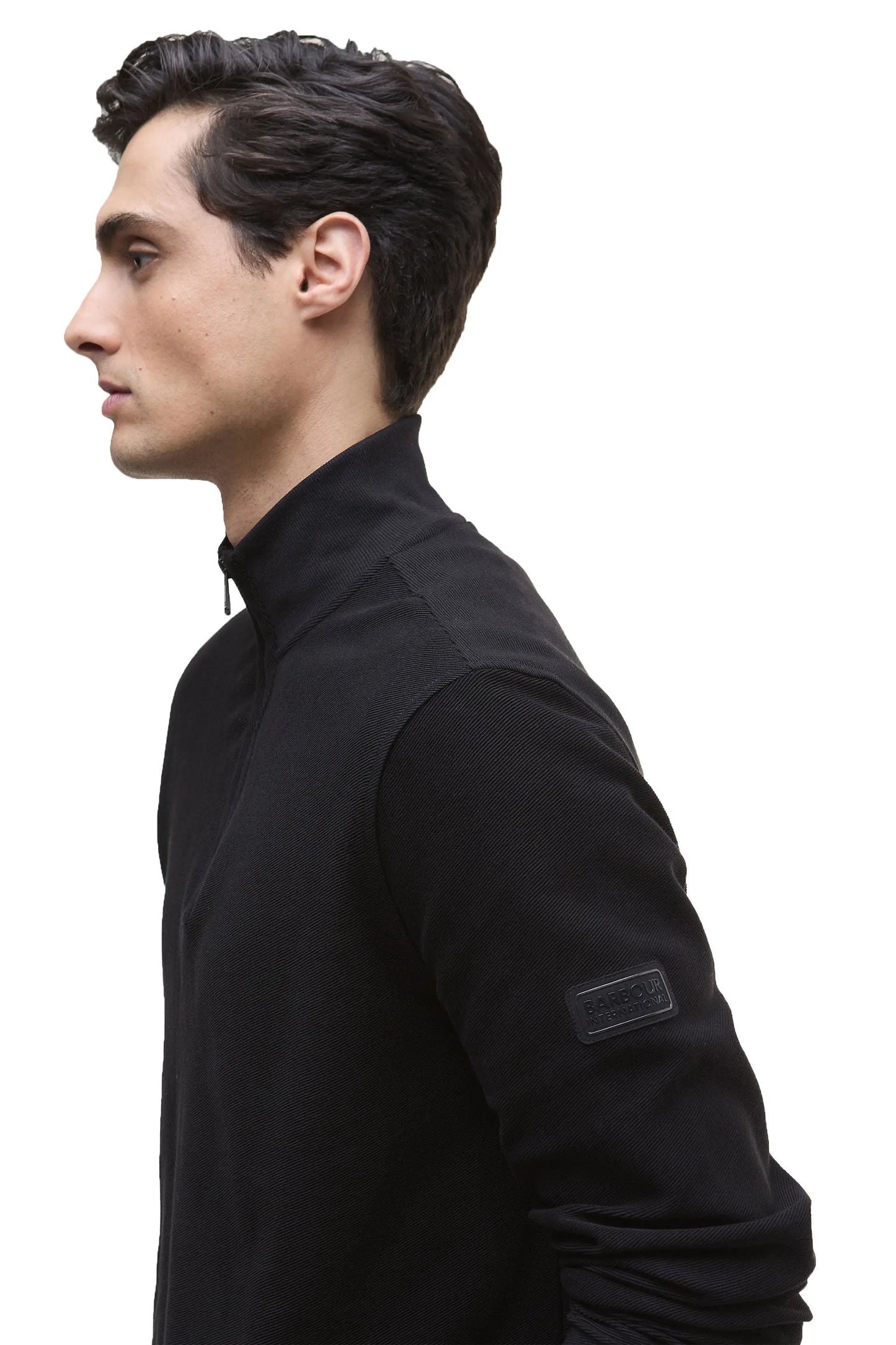 BARBOUR INTERNATIONAL SAMUEL FUNNEL NECK BLACK Barbour International