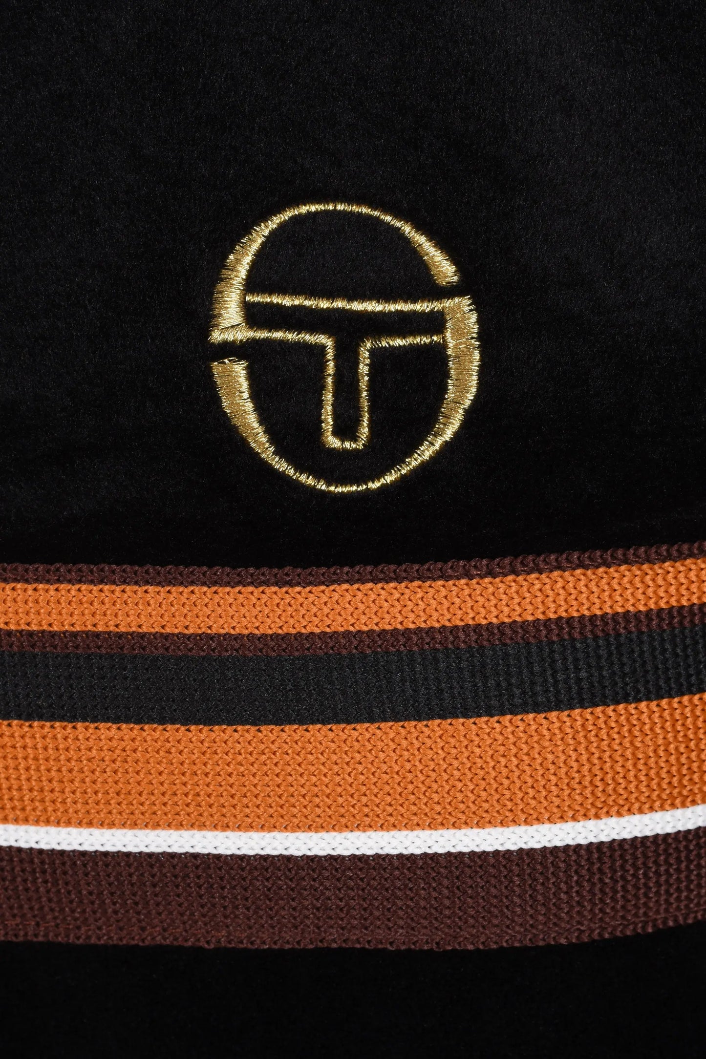 Sergio Tacchini Ayme Velour T-Shirt Black/Gold Sergio Tacchini