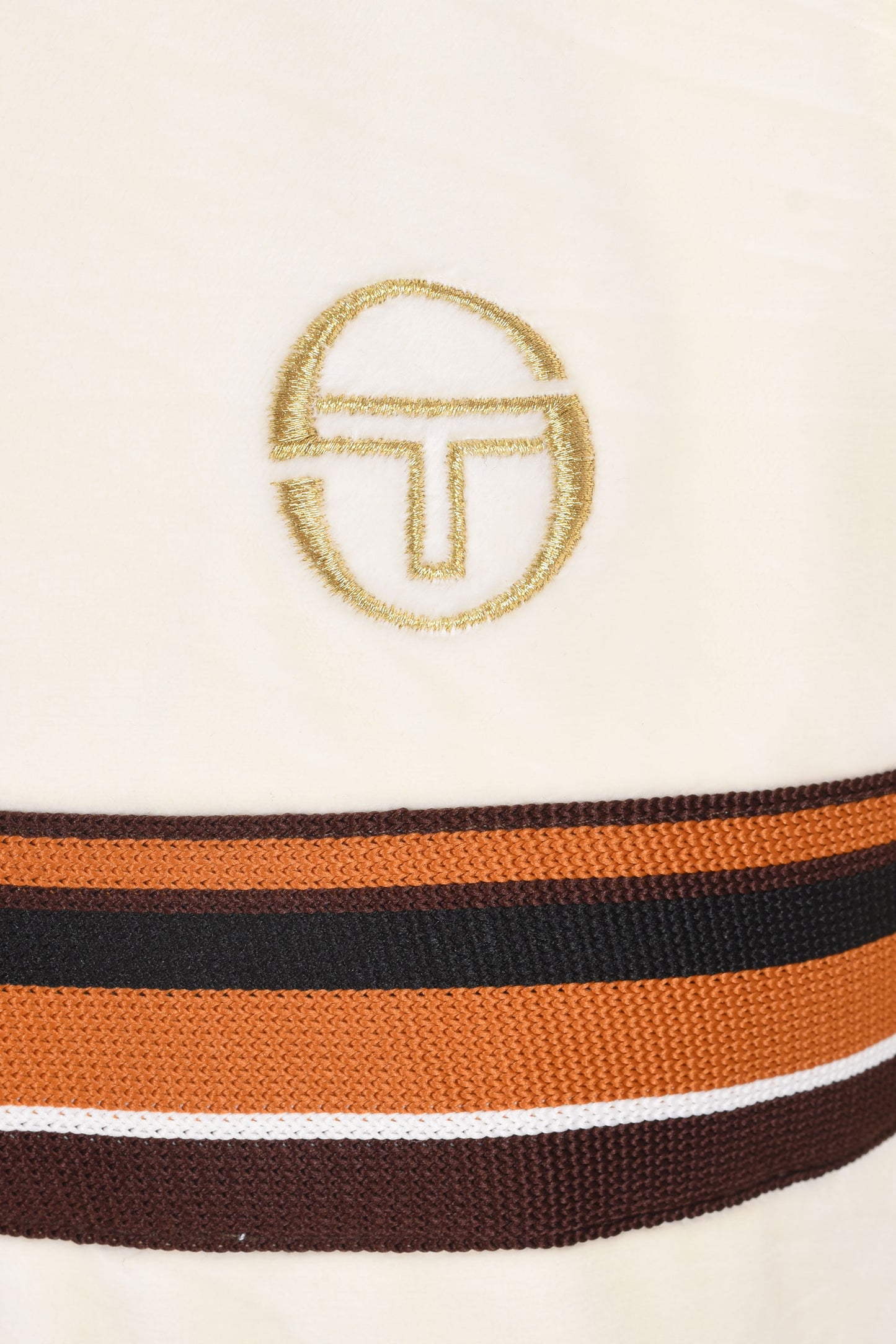 Sergio Tacchini Ayme Velour T-Shirt Gardenia/Gold