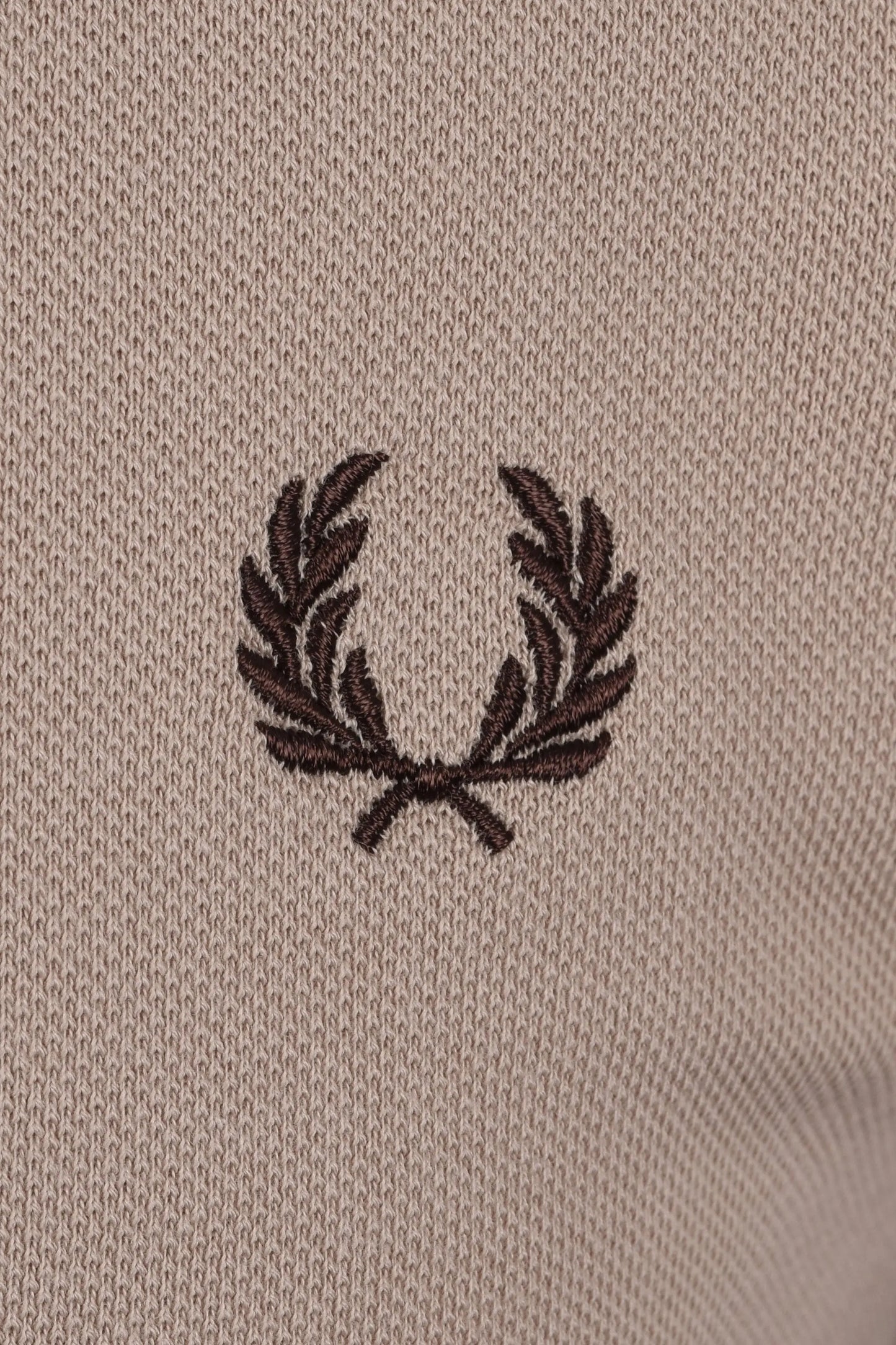 FRED PERRY TWIN TIPPED POLO WARM OAT/COURT GREEN/BURNT TOB Fred Perry