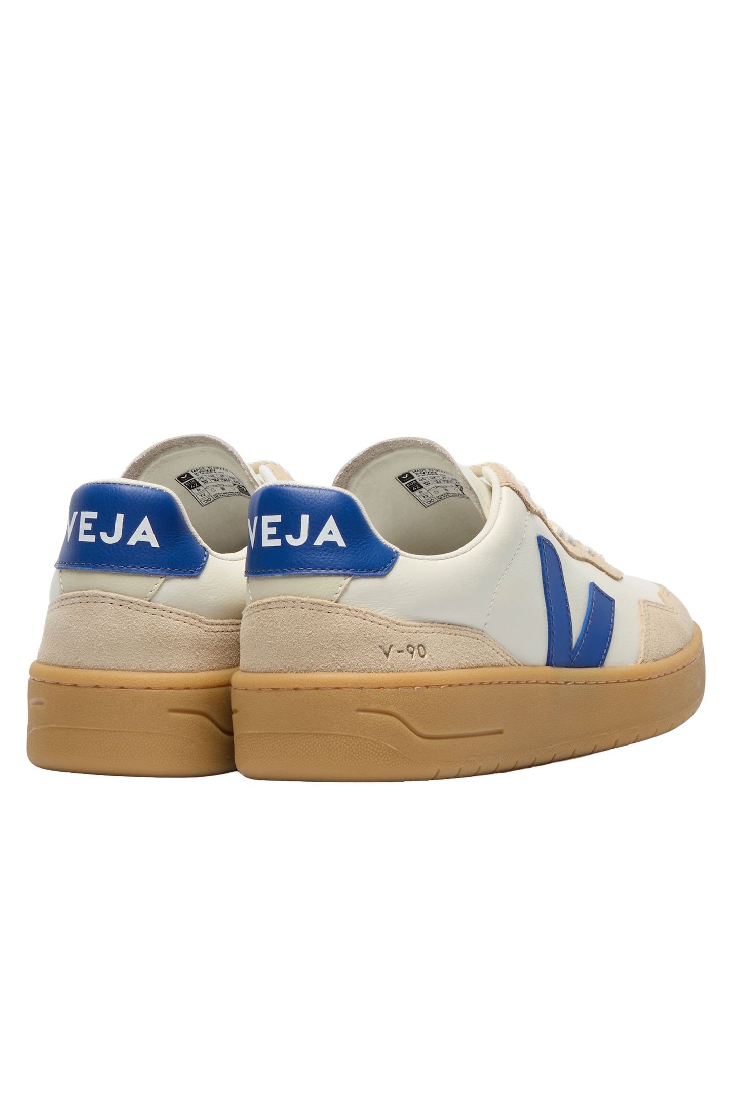 VEJA V-90 O.T. LEATHER TRAINER PURE ATLANTIQUE/ALMOND/NATURAL