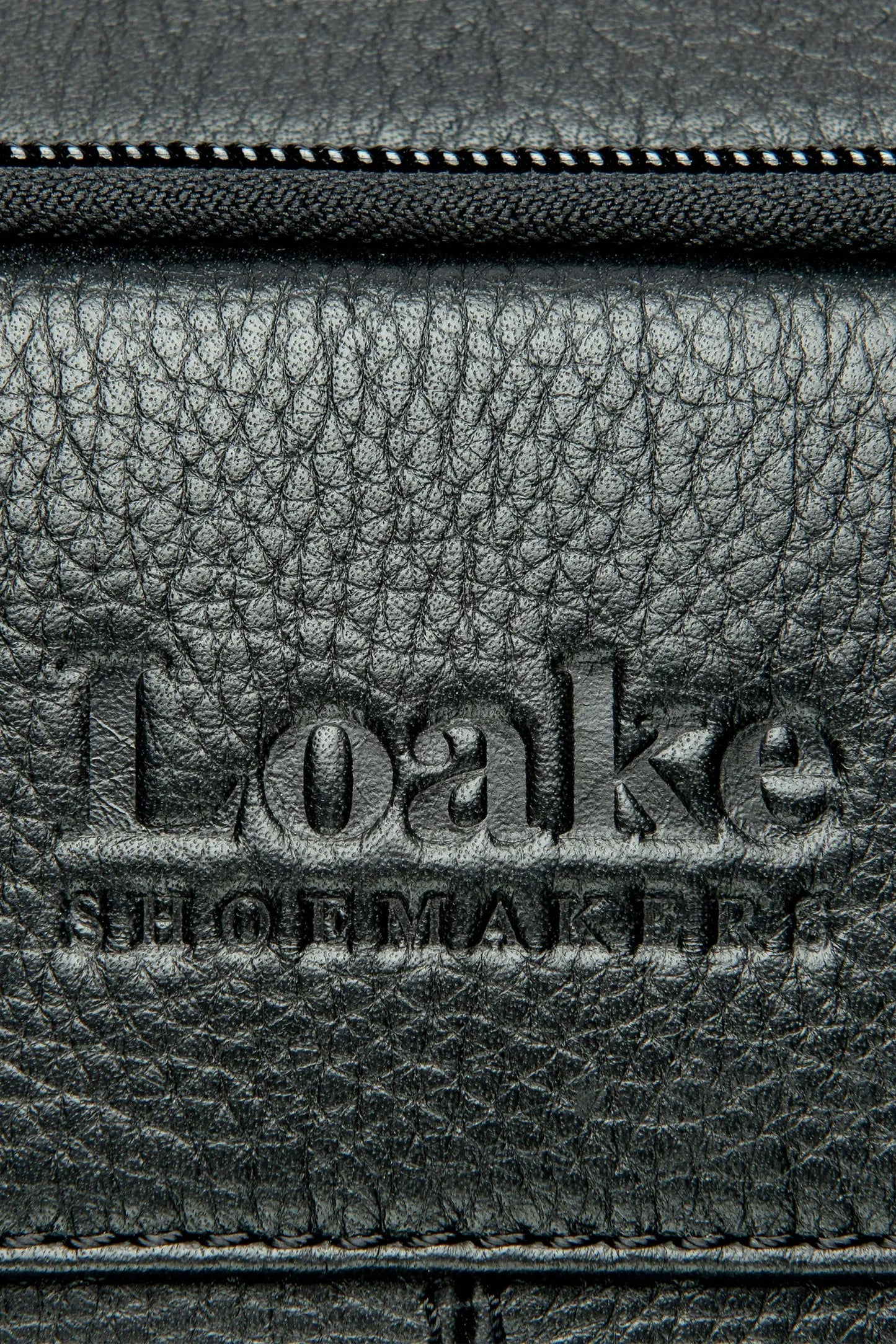 LOAKE WATERLOO LEATHER RUCKSACK BLACK Loake