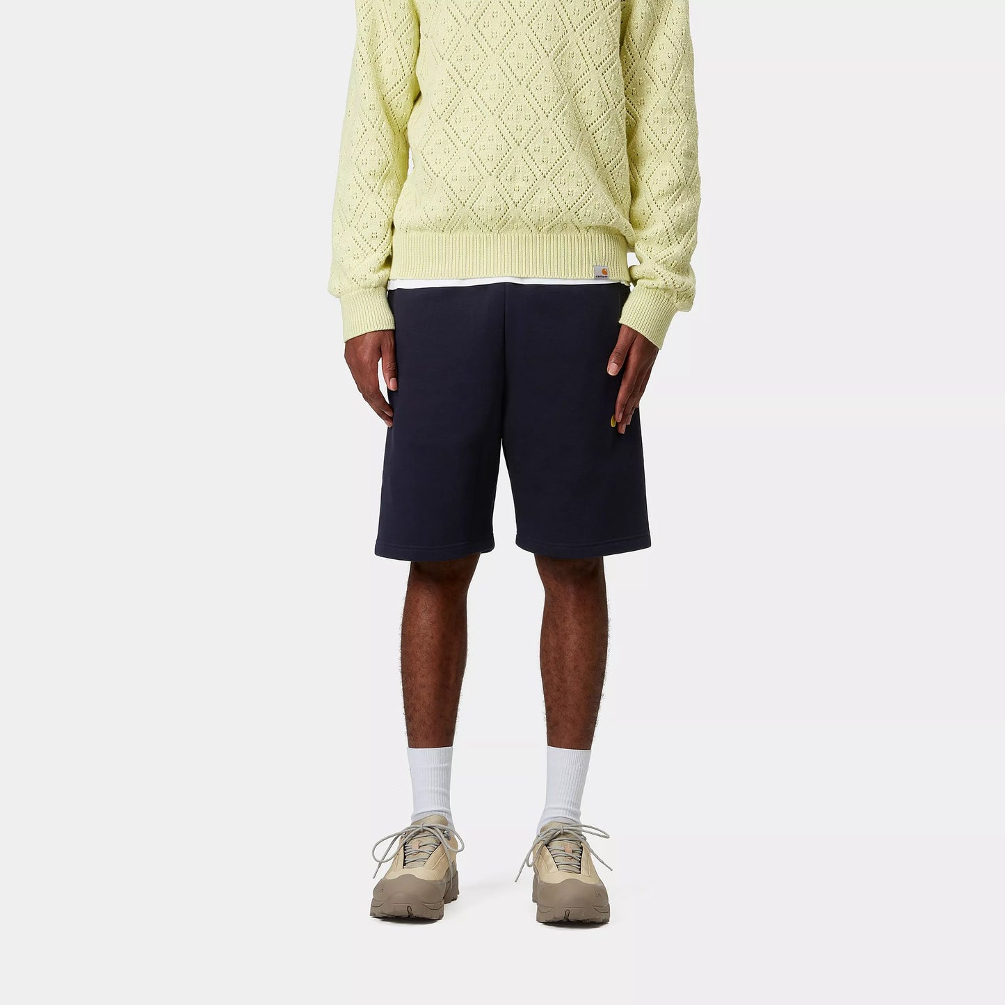 CARHARTT CHASE SWEAT SHORT DARK NAVY/GOLD