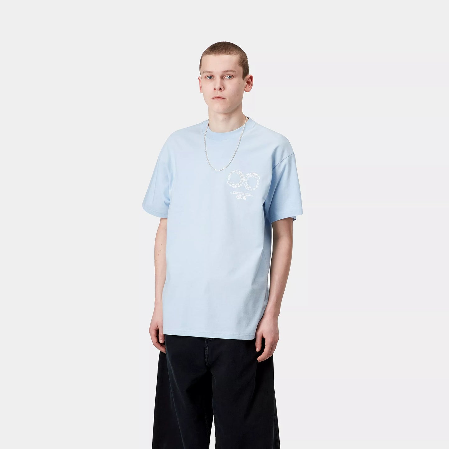 CARHARTT S/S ROTATION T-SHIRT AIR SKY/WHITE