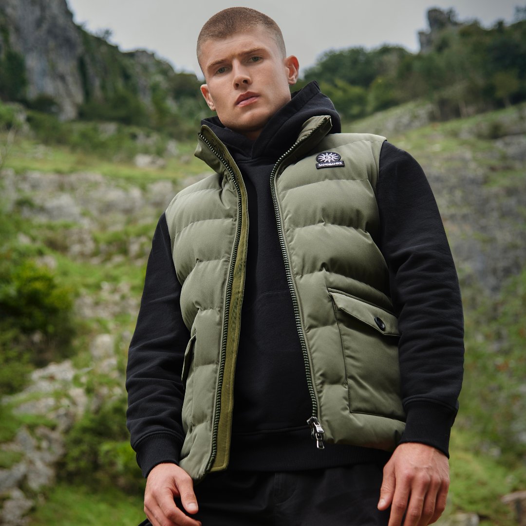 sandbanks olive gilet