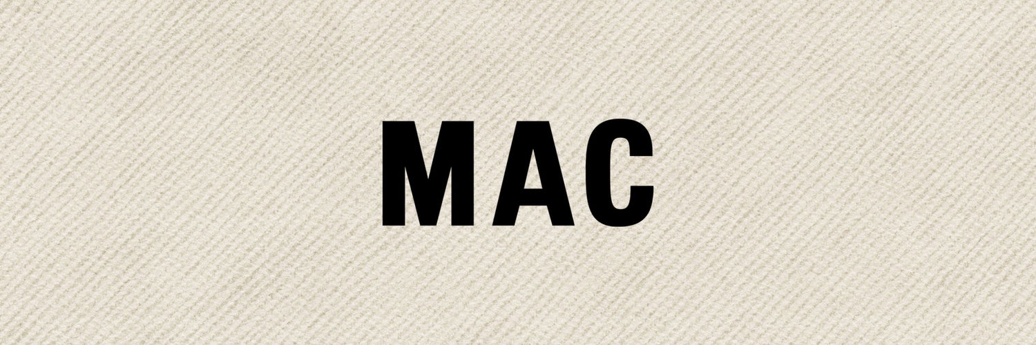 mac logo on beige background