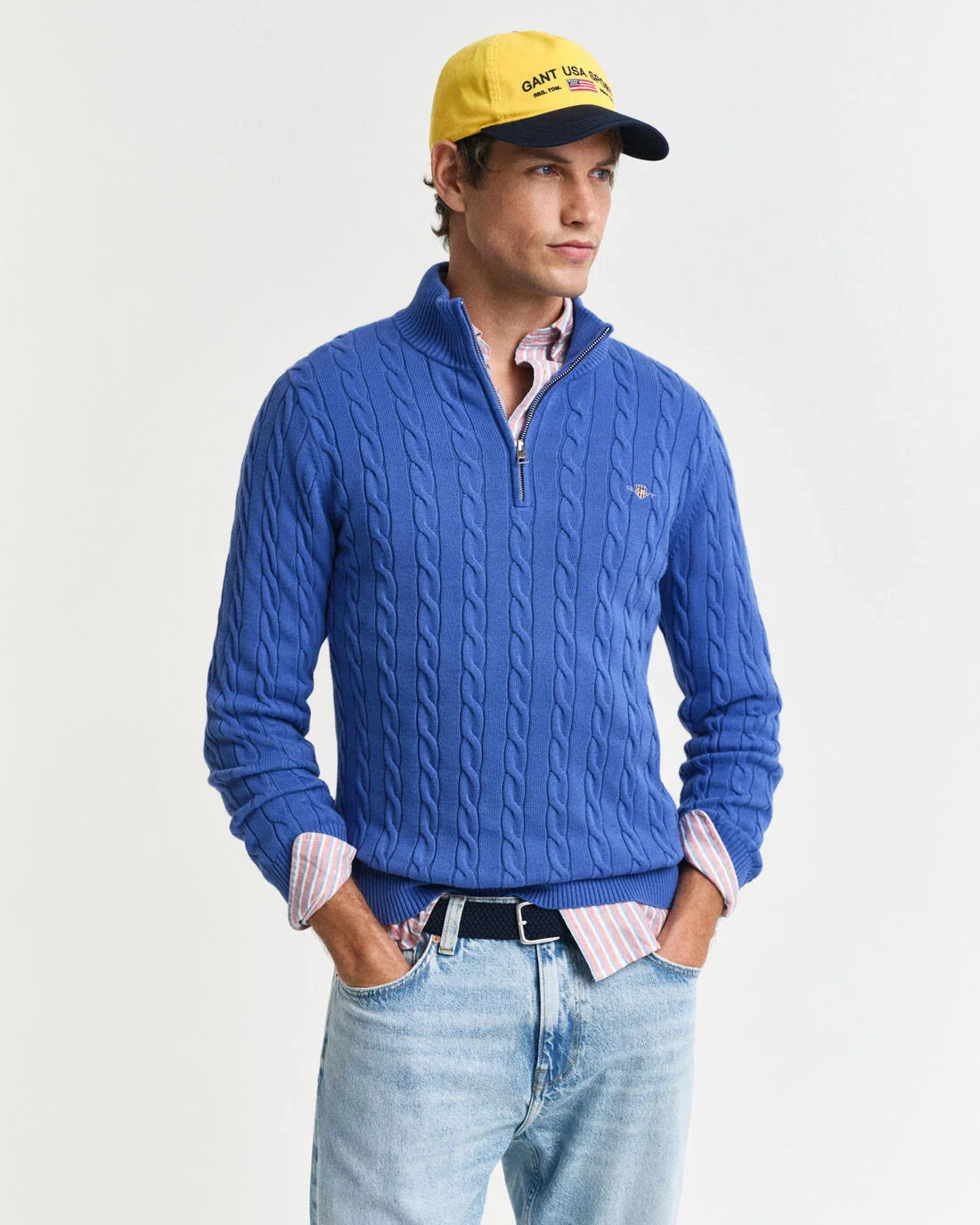 gant half-zip knitwear