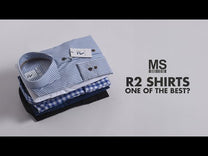 R2 Casual Soft Collar Shirt Mid Blue R2
