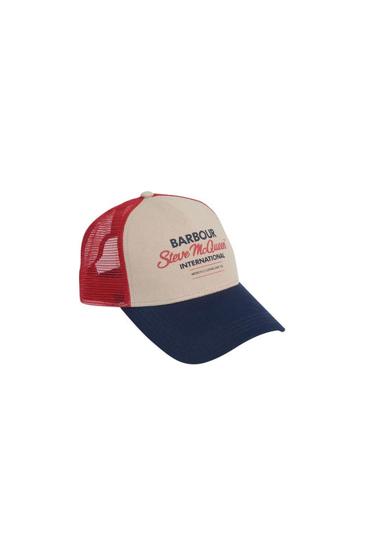 Barbour International Steve McQueen Trucker Cap Baseball Navy/Red