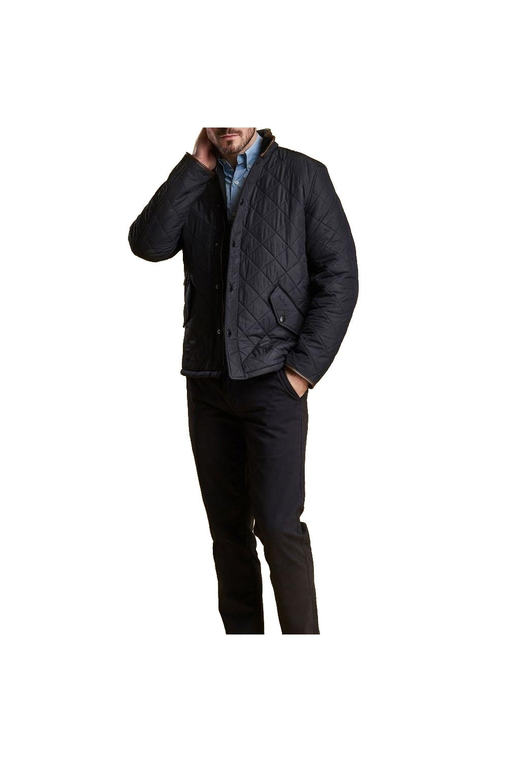 Giacca trapuntata Barbour Powell blu navy
