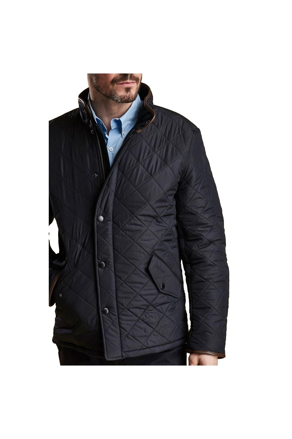 Giacca trapuntata Barbour Powell blu navy