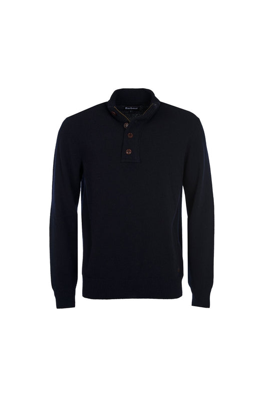 Maglione Barbour Patch Half Zip Blu Navy