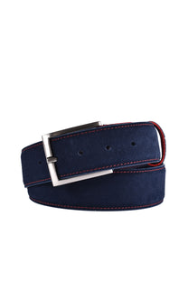 Elliot Rhodes Suede Leather Belt Navy/Red Elliot Rhodes