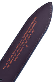 Elliot Rhodes Suede Leather Belt Navy/Red Elliot Rhodes