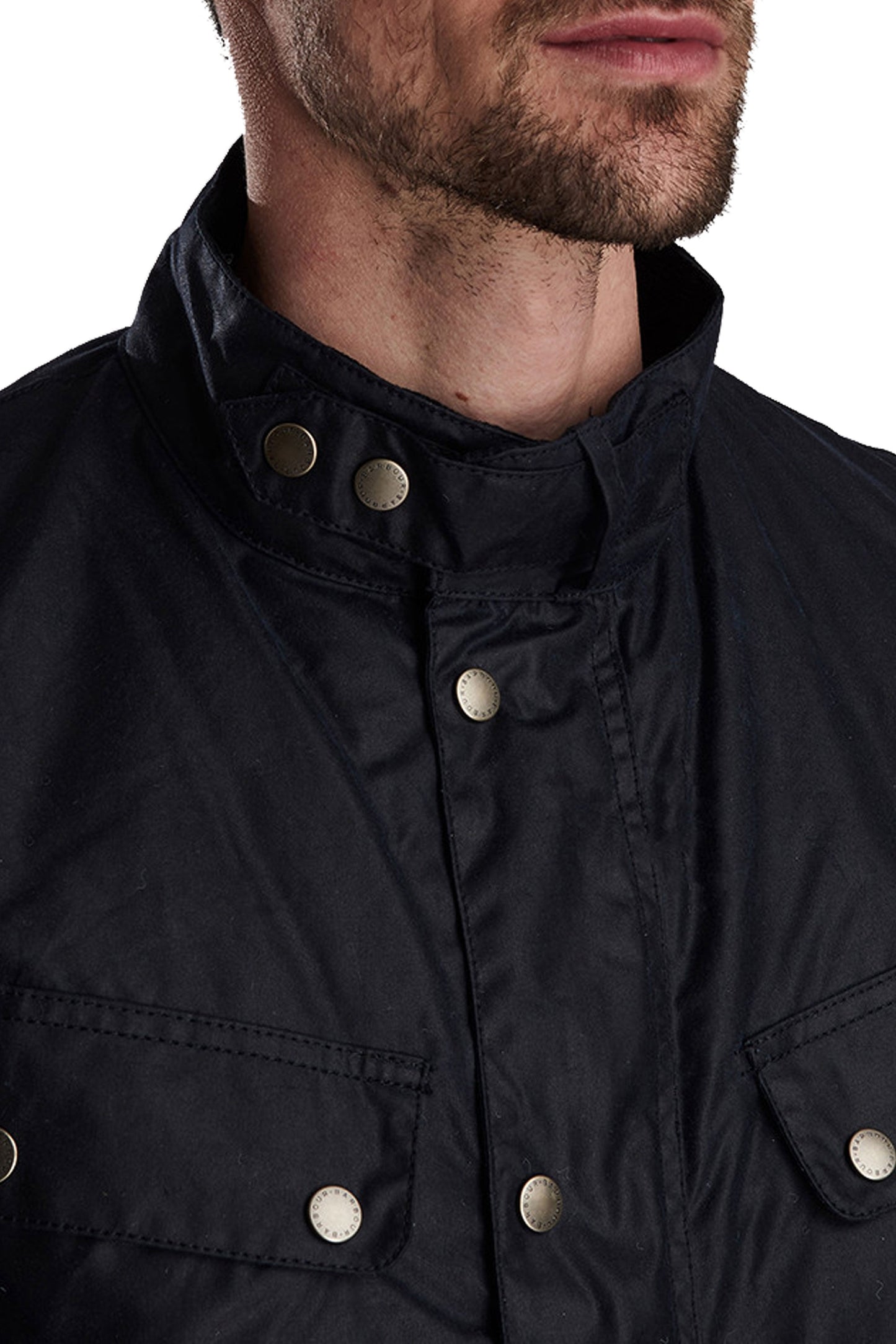 Giacca Barbour International Tourer Wax Duke blu navy