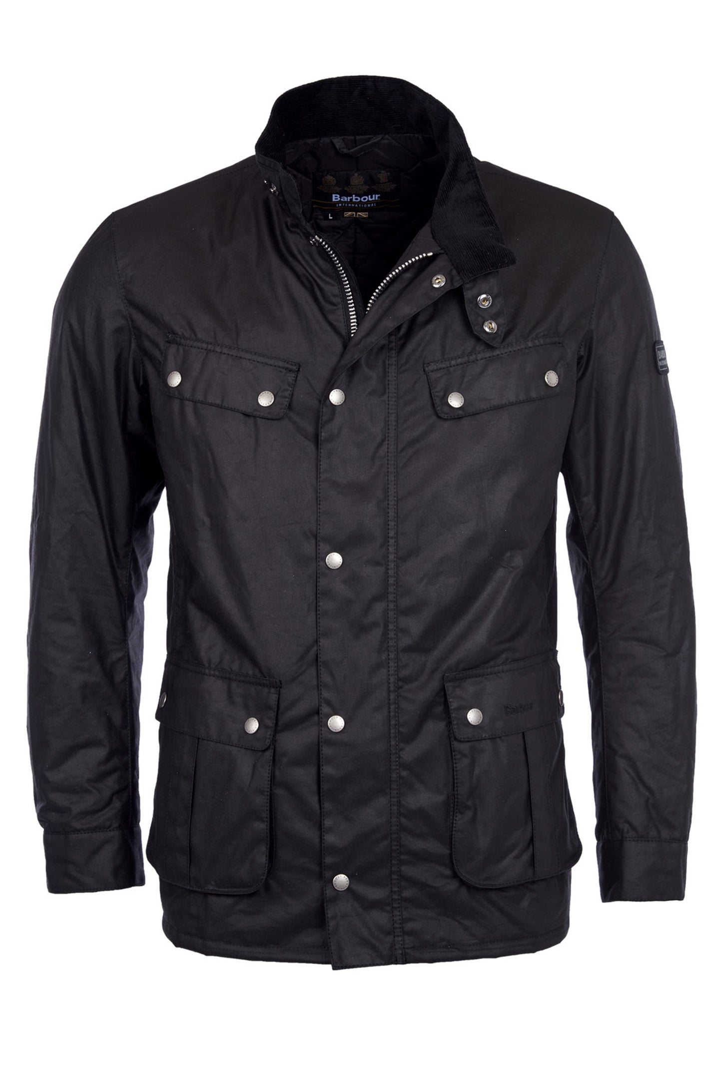 Giacca Barbour International Tourer Wax Duke nera
