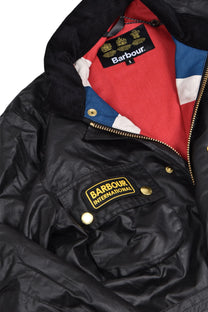 Barbour International Union Jack Jacket Black Barbour International