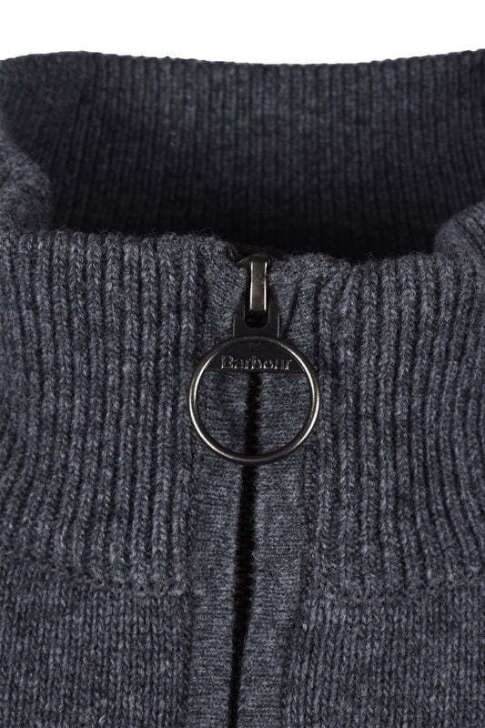 Barbour Holden Half Zip Jumper Knitwear Mid Grey