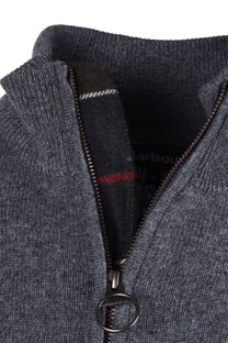 Barbour Holden Half Zip Jumper Knitwear Mid Grey Barbour