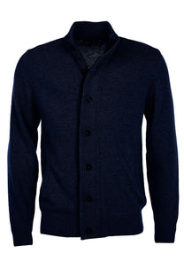 Barbour Patch Full Zip Through Knitwear Navy Barbour