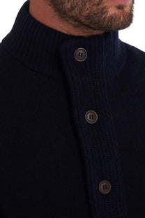 Barbour Patch Full Zip Through Knitwear Navy Barbour