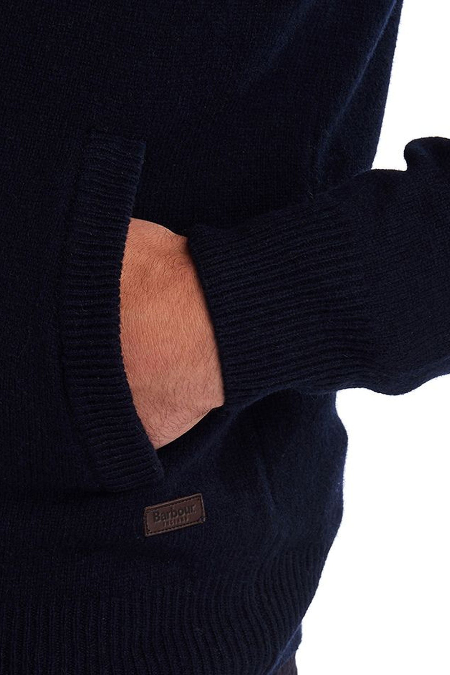 Barbour Patch Full Zip Through Maglieria Blu Navy