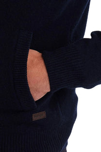 Barbour Patch Full Zip Through Knitwear Navy Barbour