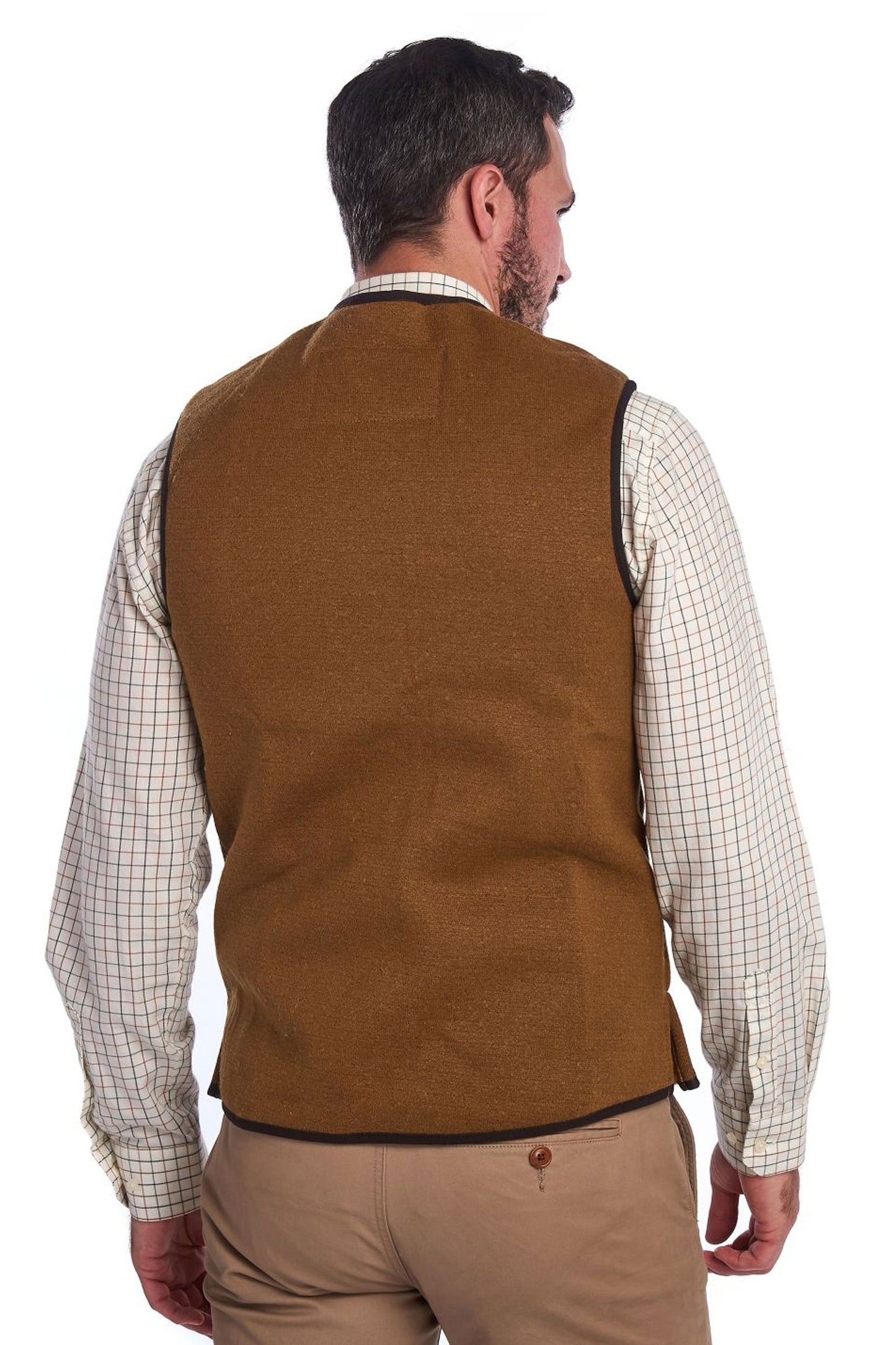 Barbour Warm Pile Zip In Liner Gilet Marrone