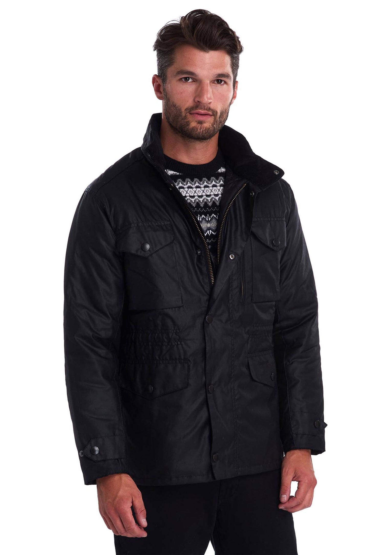 Giacca cerata Barbour Sapper nera