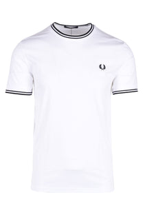 Fred Perry Twin Tipped T-shirt White Fred Perry Michael Stewart Menswear  T-Shirts