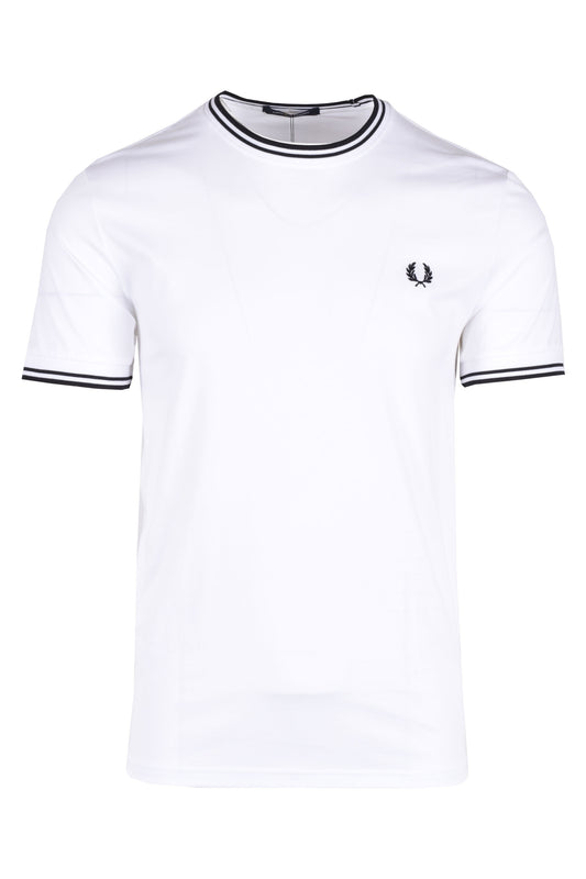 Fred Perry Twin Tipped T-shirt White Fred Perry Michael Stewart Menswear  T-Shirts