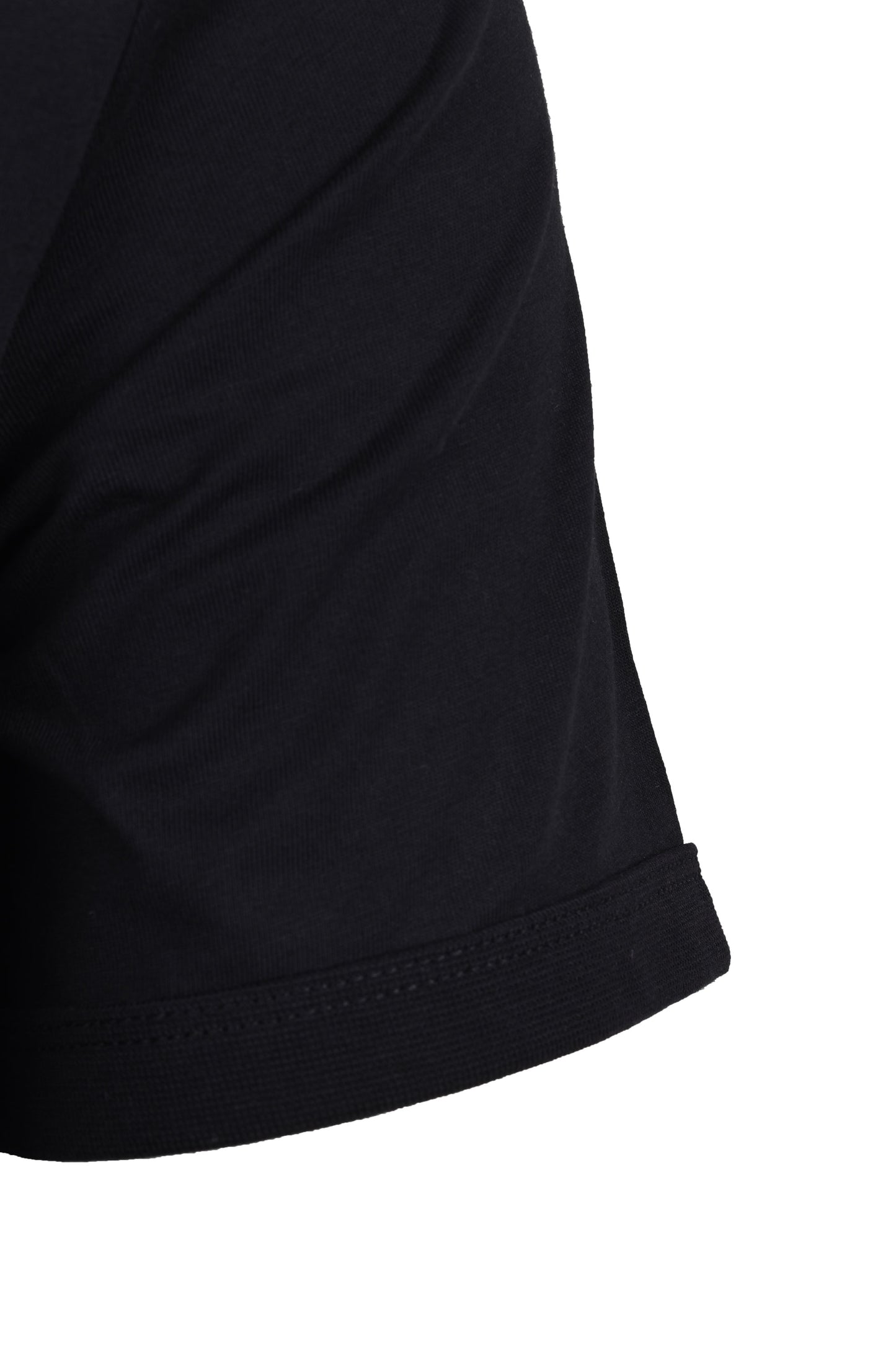 Sleeve of a black t-shirt