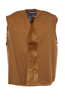 Barbour Warm Pile Press Stud Liner Gilet Brown Barbour