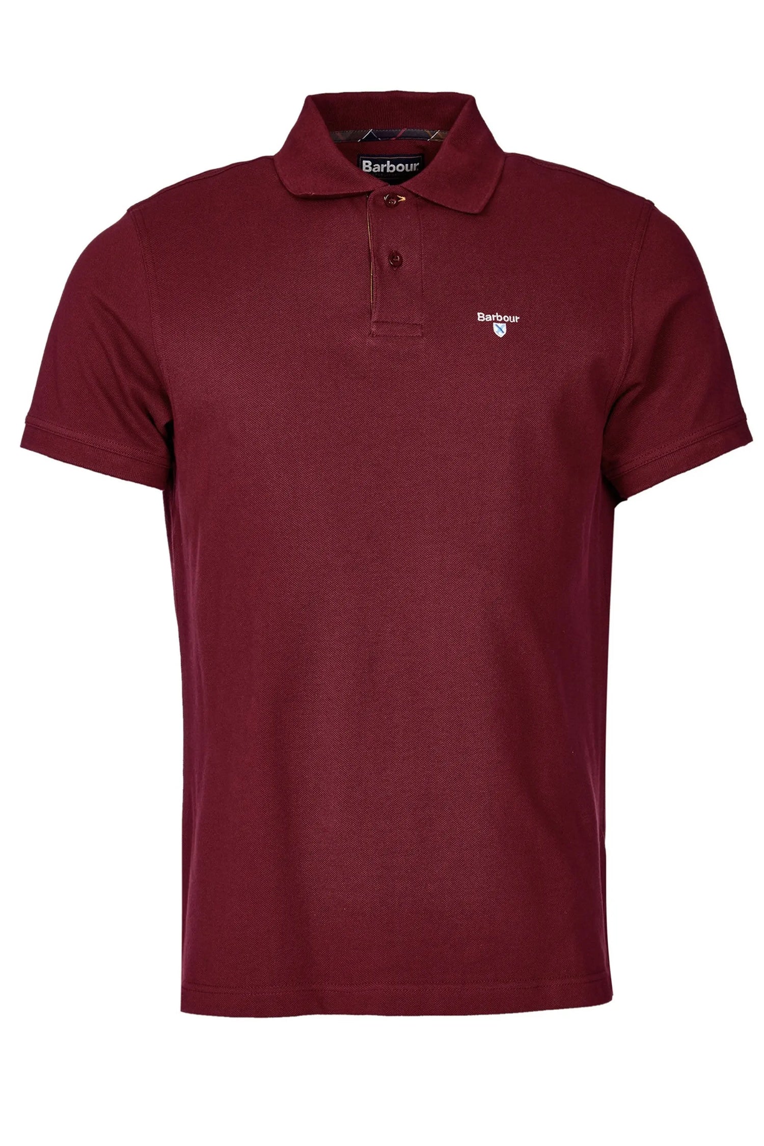 Barbour Tartan Pique Polo Shirt Ruby Barbour