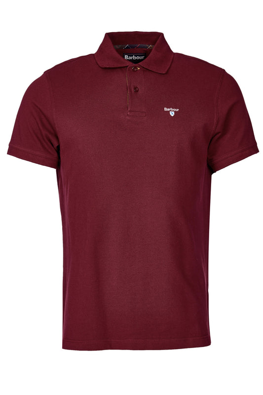 Barbour Tartan Pique Polo Shirt Ruby